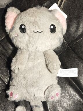 Logan The Cat Plush Doll With Heating  Pad